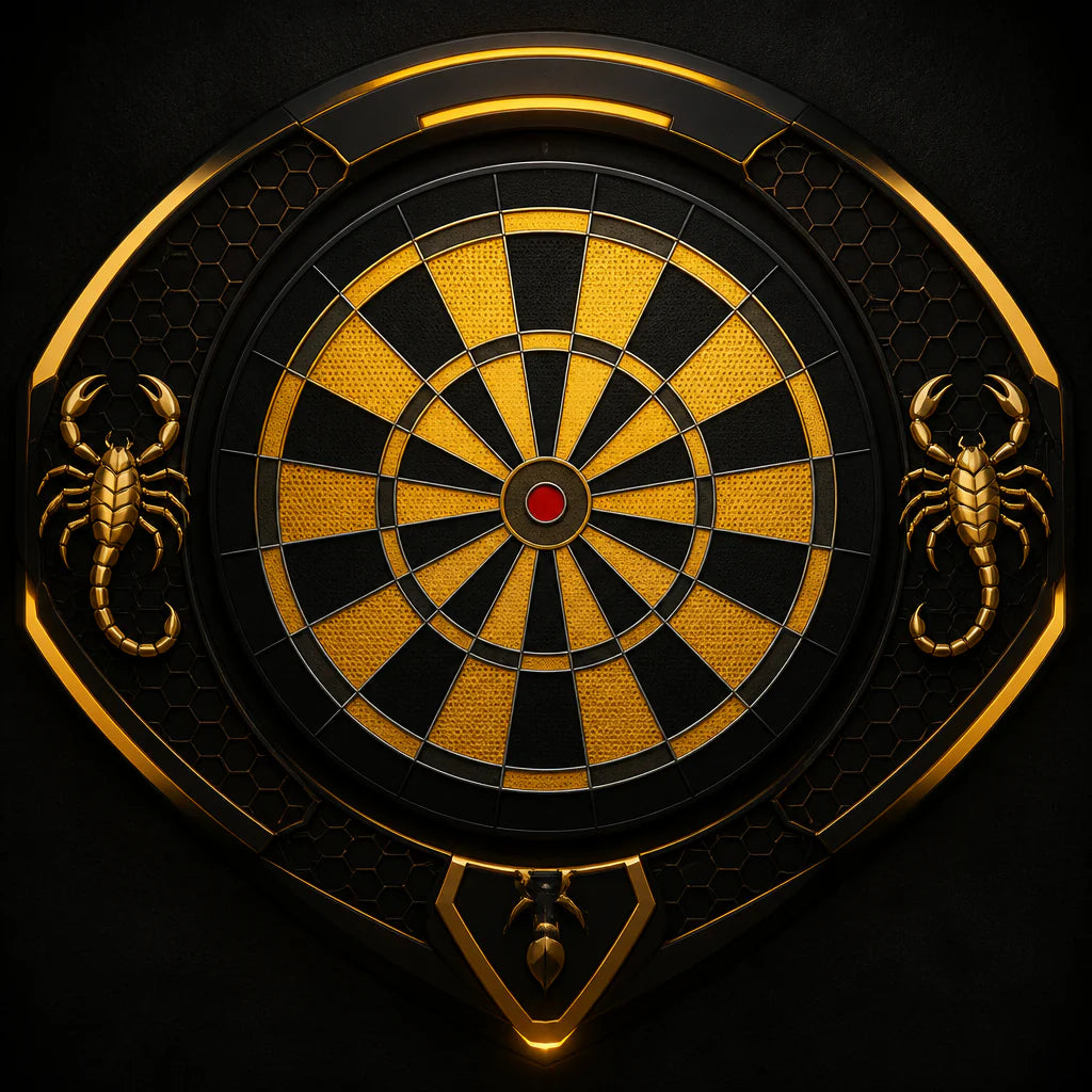 Que signifient HTA et HTR sur un jeu de fléchettes Scorpion ?