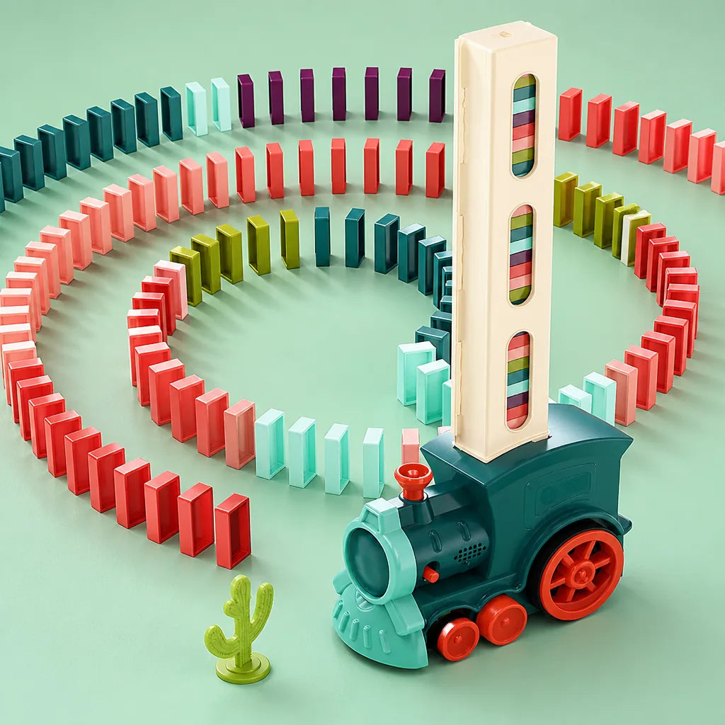 Jeu De Domino Avec Petit Train