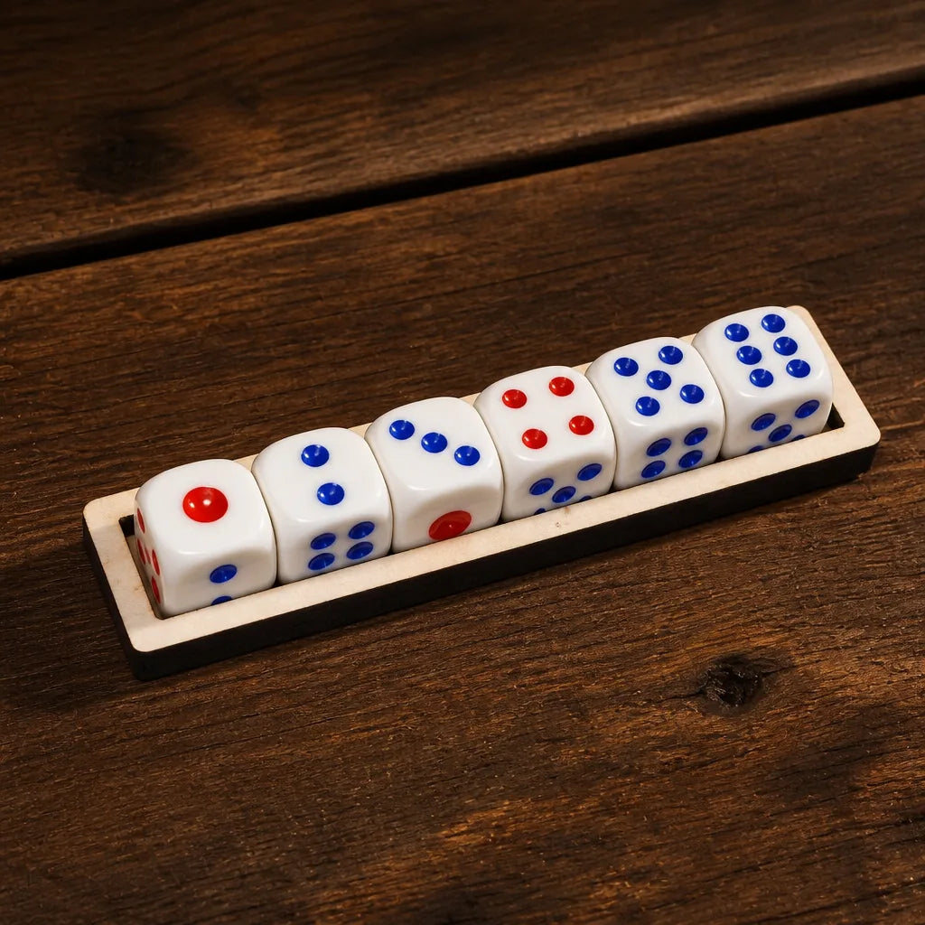 Jeu En Bois Avec Des Dés